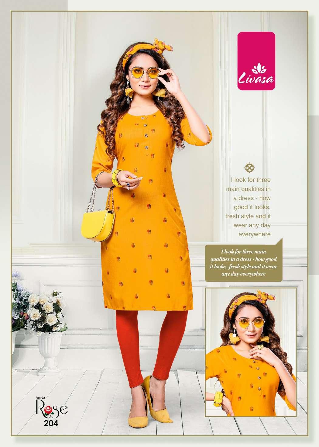 Livasa Rose 2 Cotton Printed Regular Wear Kurti Collection